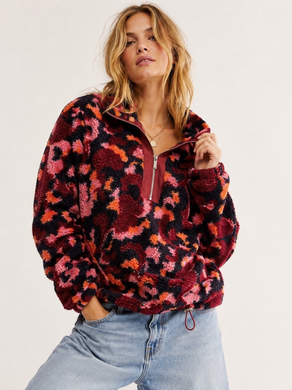 Sage Colorful Fleece‎ Jacket